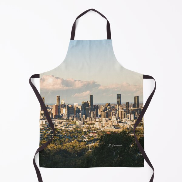 Item preview, Golden Glow over Brisbane - Cityscape Photography designed and sold by AuraInkSC.