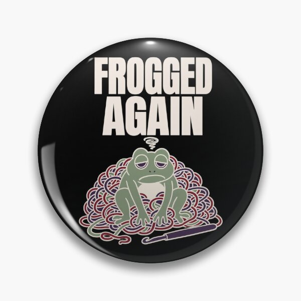 Item preview, Frogged Again Funny Crochet Shirt | Crochet Frog Frogging Humor Crocheter Gift designed and sold by StickyGuys.