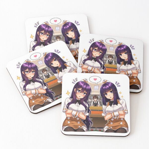 Item preview, Anime Café Twins Sticker – Cute Waitress Aesthetic designed and sold by MeowLoka ⭐⭐⭐⭐.