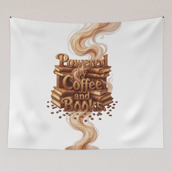 Item preview, Powered by Coffee and Books designed and sold by Helenaphotoart.