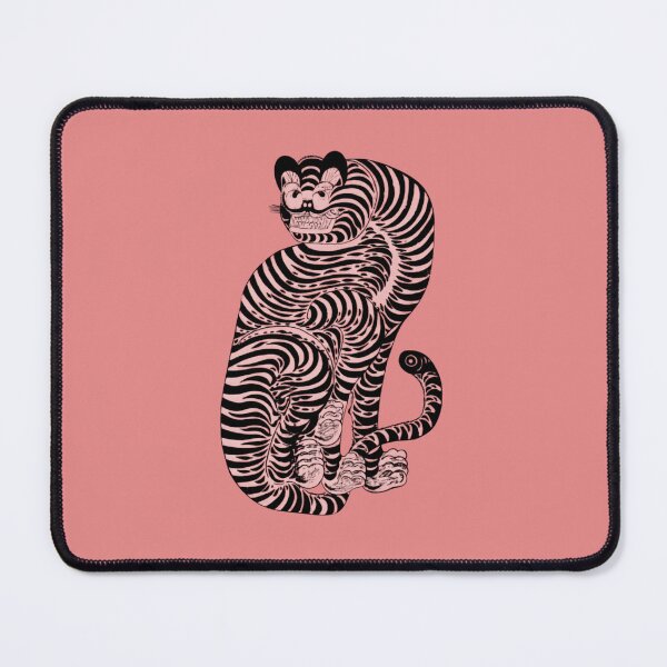 Item preview, Japanese Animal Art - Cat - Modern Ukiyo-e - Japandi, Pink designed and sold by Black Swallow.