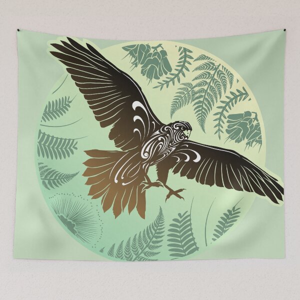 Item preview, Copy of New Zealand Falcon in the Bush - blue designed and sold by MY NEW ZEALAND.