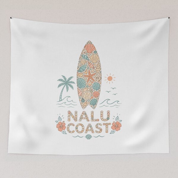 Item preview, Nalu Coast Shell Surfboard | Hawaiian Beach & Surf Design  designed and sold by Nalu Coast.