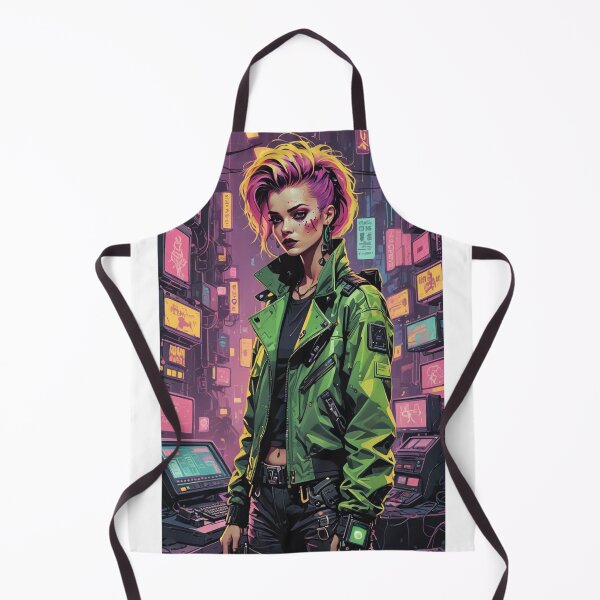 Item preview, Retro Atompunk Girl 1980s Punk designed and sold by Alt-Art-Digital.