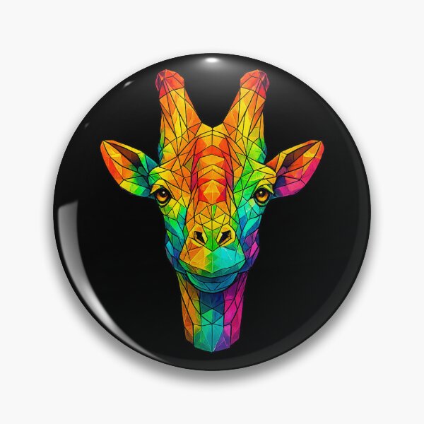 Item preview, Colorful Geometric Giraffe Head | Low Poly Rainbow Animal Art | Modern Polygon Wildlife Illustration | Abstract Safari Wall Art designed and sold by Geometric Art..