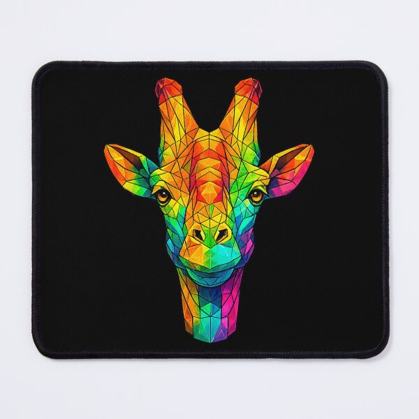 Item preview, Colorful Geometric Giraffe Head | Low Poly Rainbow Animal Art | Modern Polygon Wildlife Illustration | Abstract Safari Wall Art designed and sold by Geometric Art..