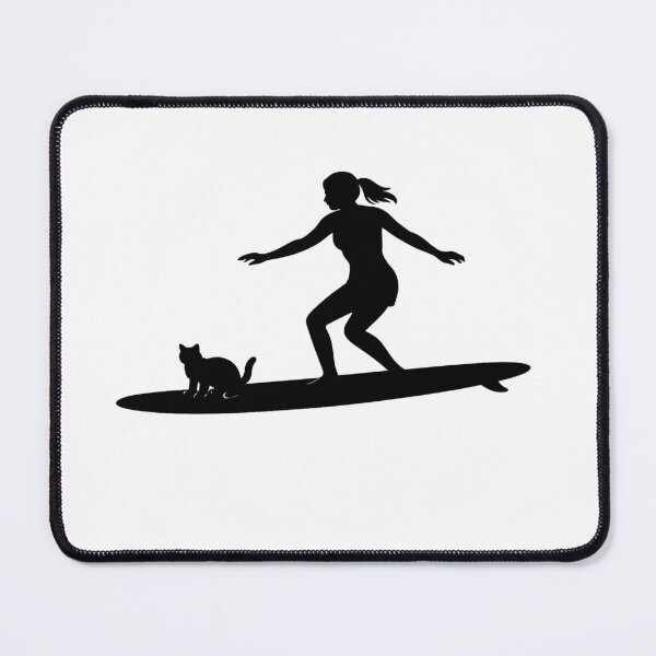 Item preview, Surfer Girl with her Cat designed and sold by Mick G Designs.