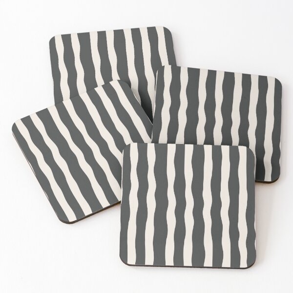 Item preview, Black and Cream Wavy Stripe Pattern, Minimal Seamless Lines, Modern Neutral Abstract Design designed and sold by BigDigital.