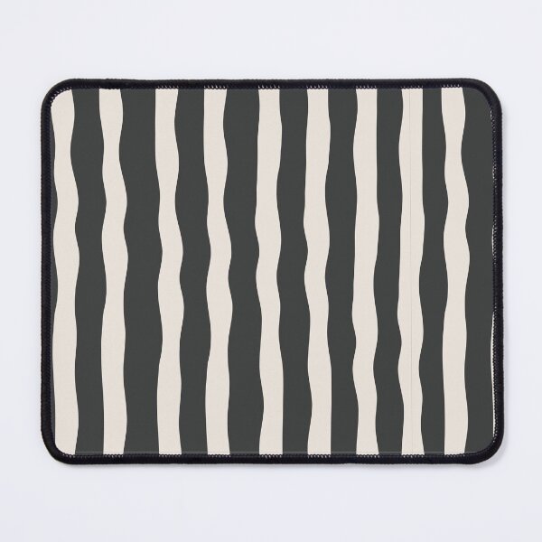 Item preview, Black and Cream Wavy Stripe Pattern, Minimal Seamless Lines, Modern Neutral Abstract Design designed and sold by BigDigital.