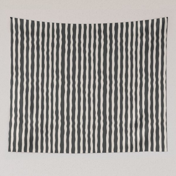 Item preview, Black and Cream Wavy Stripe Pattern, Minimal Seamless Lines, Modern Neutral Abstract Design designed and sold by BigDigital.