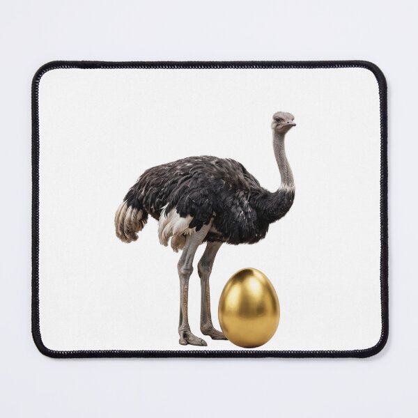 Item preview, 24k Gold Ostrich & Golden Egg – Luxury Abundance Graphic designed and sold by ZGoldenTouch.