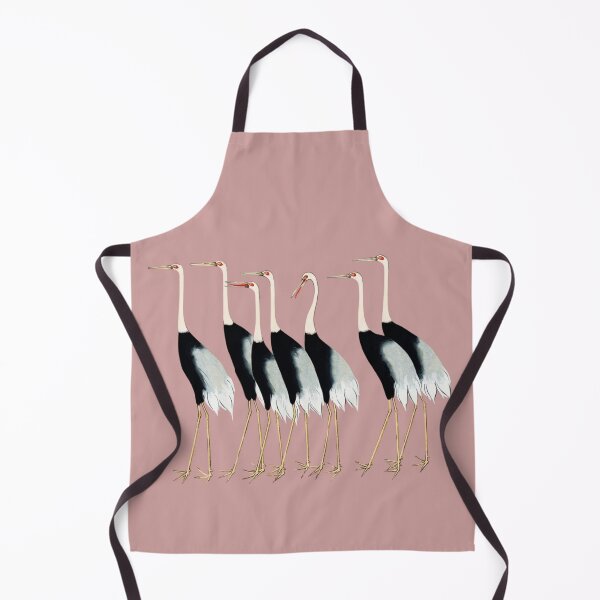 Item preview, Japanese Animal Art - Crane - Modern Ukiyo-e - Japandi, Dusty Pink designed and sold by Black Swallow.