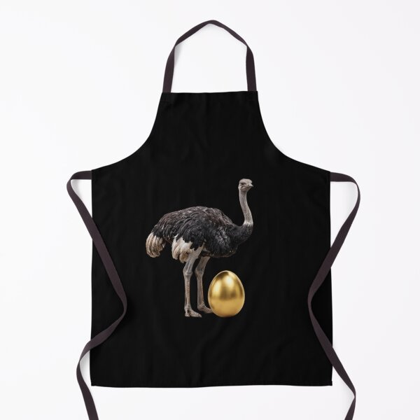 Item preview, 24k Gold Ostrich & Golden Egg – Luxury Abundance Graphic designed and sold by ZGoldenTouch.