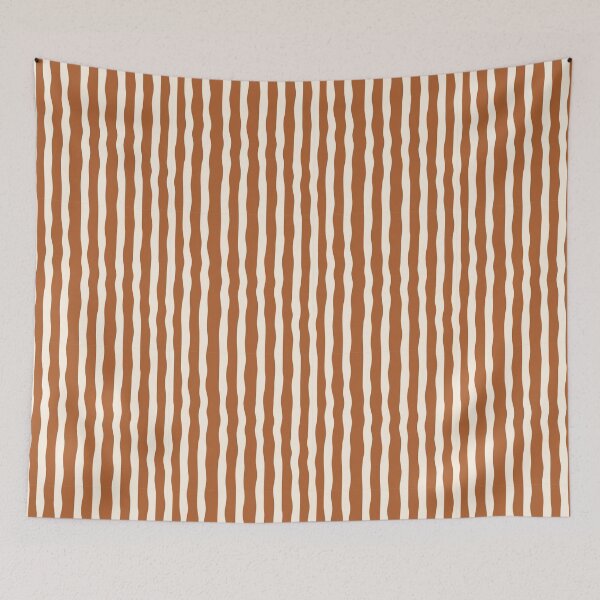 Item preview, Brown and Cream Wavy Stripe Pattern, Minimal Seamless Lines, Modern Neutral Abstract Design designed and sold by BigDigital.