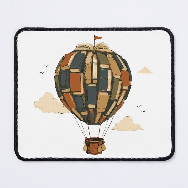 Item preview, Book Hot Air Balloon T-Shirt & Sticker | Whimsical Reading Adventure Illustration | Book Lover Gift designed and sold by Sunday.Supply.