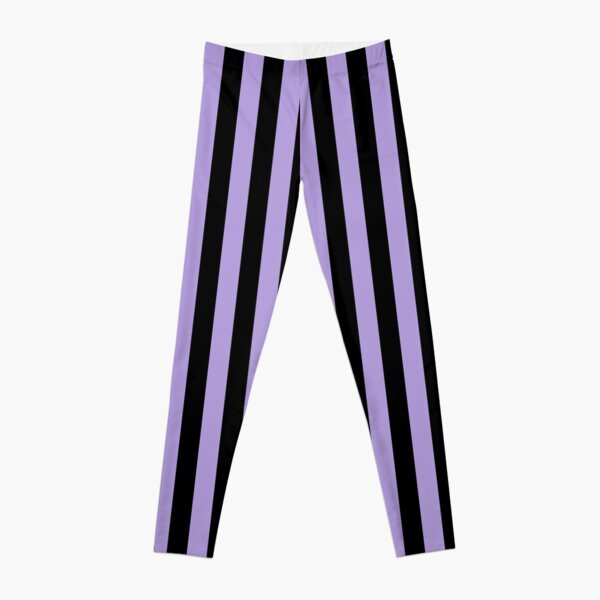 Purple/black Vertical Stripes Striped Leggingsgothic 