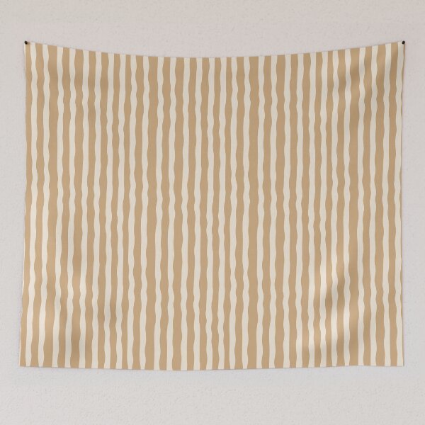 Item preview, Beige and Cream Wavy Stripe Pattern, Minimal Seamless Lines, Modern Neutral Abstract Design designed and sold by BigDigital.