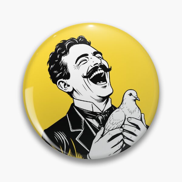 Item preview, Nikola Tesla Laughing With His Pigeon designed and sold by tinydumbempire.