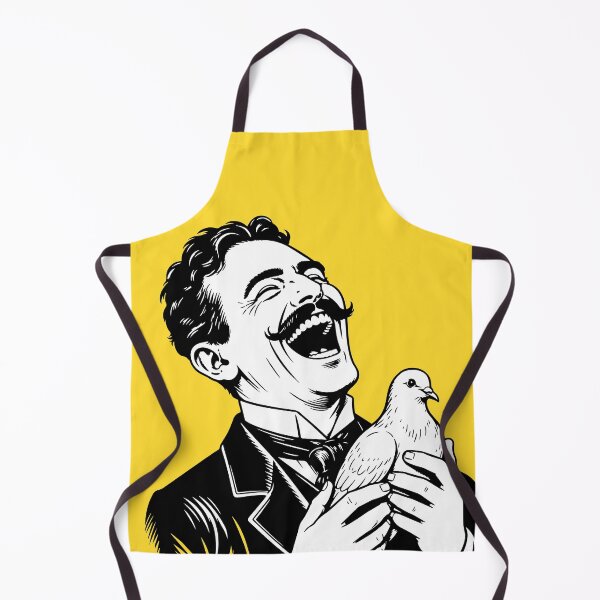 Item preview, Nikola Tesla Laughing With His Pigeon designed and sold by tinydumbempire.