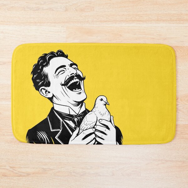 Item preview, Nikola Tesla Laughing With His Pigeon designed and sold by tinydumbempire.