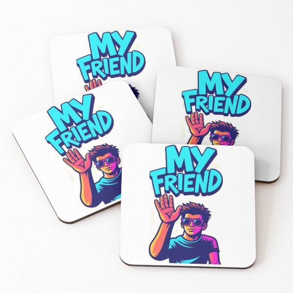 Item preview, My Friend Cool Guy Waving Retro Pop Art.. designed and sold by LC&LCPlatform.