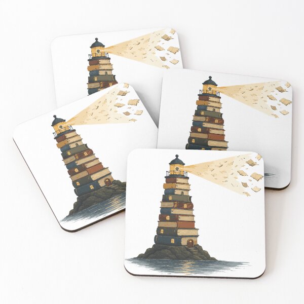 Item preview, Library Lighthouse T-Shirt & Sticker | Whimsical Book Lighthouse Illustration | Book Lover & Teacher Gift designed and sold by Sunday.Supply.