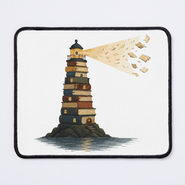 Item preview, Library Lighthouse T-Shirt & Sticker | Whimsical Book Lighthouse Illustration | Book Lover & Teacher Gift designed and sold by Sunday.Supply.
