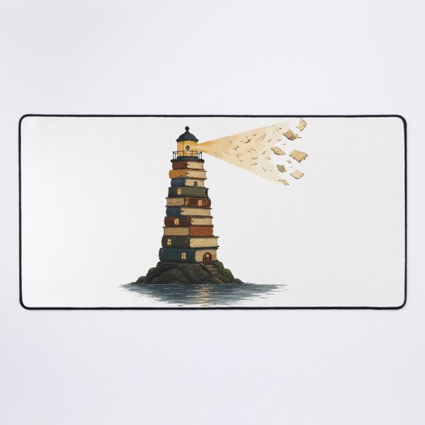Item preview, Library Lighthouse T-Shirt & Sticker | Whimsical Book Lighthouse Illustration | Book Lover & Teacher Gift designed and sold by Sunday.Supply.