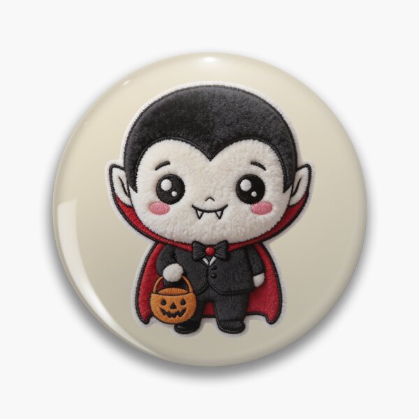 Item preview, Fluffy Vampire Patch Kawaii Halloween Spooky Cute designed and sold by thelexiverse.