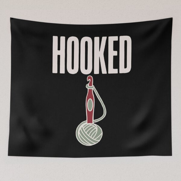 Item preview, Hooked Funny Crochet Shirt | Crocheter Gift Crochet Humor Yarn Lover Pun designed and sold by StickyGuys.