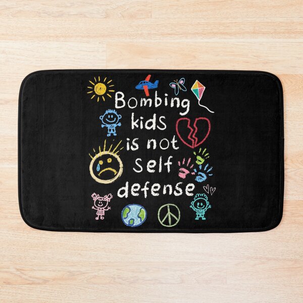 Item preview, Bombing Kids Is Not Self Defense - Chalk - Anti-War, Kids Art - Human Rights Activist - Free Palestine Protest designed and sold by Forbidden Merch.