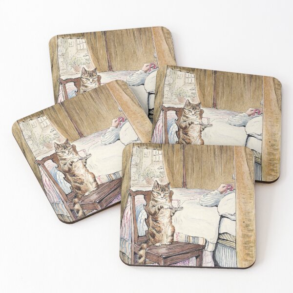 Item preview, Simpkin Bringing Tea - Beatrix Potter The Tailor of Gloucester designed and sold by forgottenbeauty.