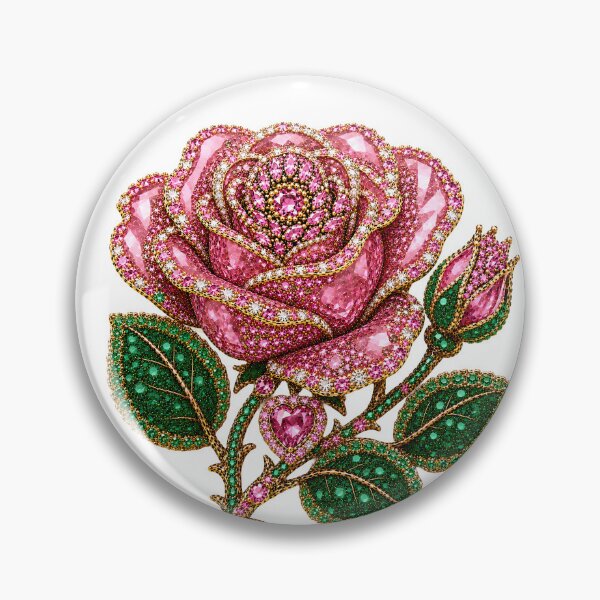 Item preview, CRYSTAL PINK ROSE JEWEL  designed and sold by wordspixies.