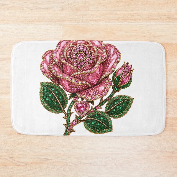 Item preview, CRYSTAL PINK ROSE JEWEL  designed and sold by wordspixies.
