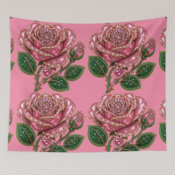 Item preview, CRYSTAL PINK ROSE JEWEL  designed and sold by wordspixies.