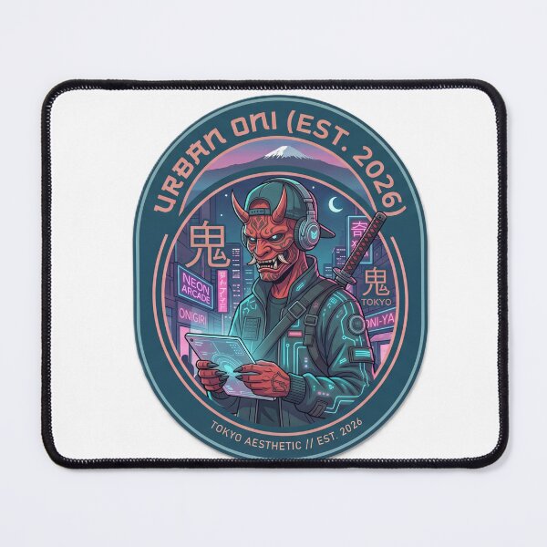 Item preview, Urban Oni Demon Cyberpunk – Japanese Mask Streetwear designed and sold by Visual Chillout by GP .