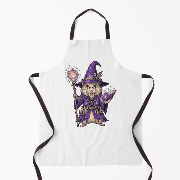 Item preview, Halloween Hamster and pumpkin Wizard in Purple Hat and Wand Cute Magic Fantasy designed and sold by SOUFIANE1991.