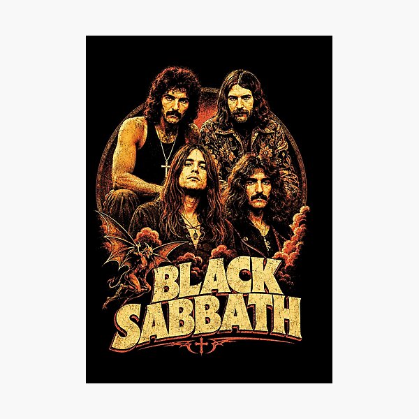 Item preview, Vintage Black Sabbath Halftone Rock Poster designed and sold by interdesigner.