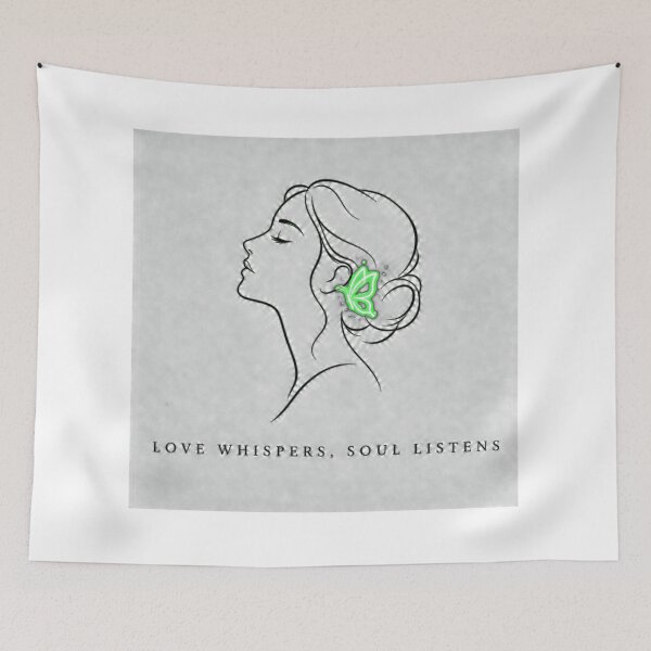 Item preview, Love Whispers Soul Listens Minimalist Line Art designed and sold by Aliplus+.