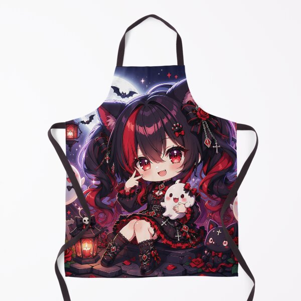 Item preview, Kawaii Gothic Ghost Girl – Cute Halloween Chibi Neko designed and sold by Revyra Design .