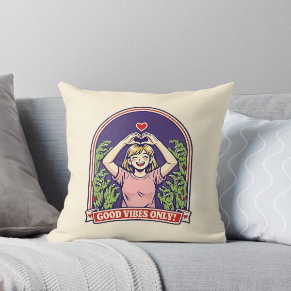 Item preview, Good Vibes Only Funny Anime Girl Zombie Toxic Positivity Vintage Badge Halloween Dark Humor designed and sold by Velustro Shop.