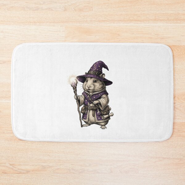 Item preview, Halloween Hamster Wizard in Purple Hat and Wand Cute Magic Fantasy designed and sold by SOUFIANE1991.