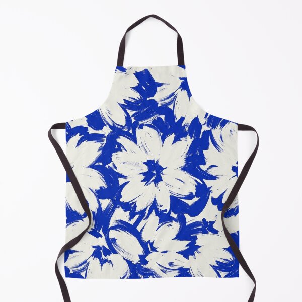 Item preview, Cobalt Blue Floral Brushstroke Pattern for Flower Art Lovers designed and sold by TM DESIGNS AND MORE.