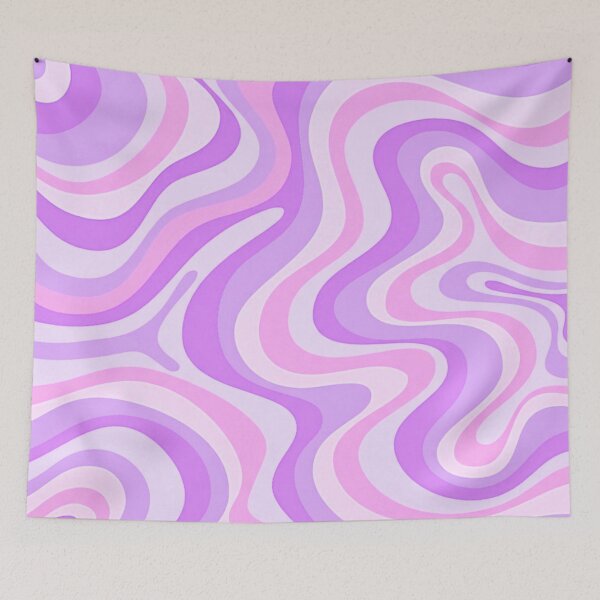 Item preview,  Liquid Swirl Retro Abstract in purple tones, Cream, and White designed and sold by Differenceee.