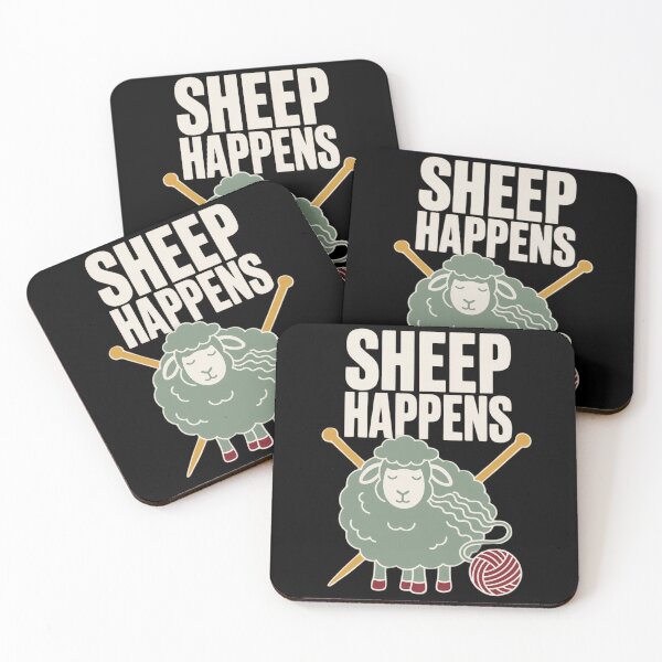 Item preview, Sheep Happens Funny Knitting Shirt | Knitting Sheep Knitter Gift Yarn Humor designed and sold by StickyGuys.
