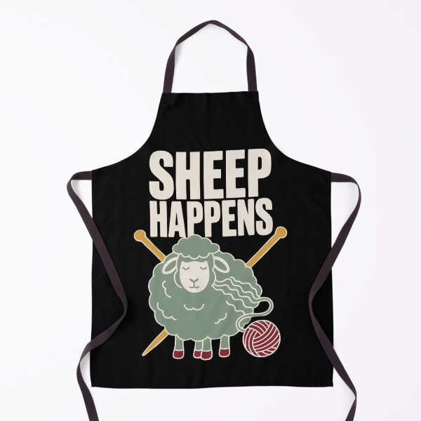 Item preview, Sheep Happens Funny Knitting Shirt | Knitting Sheep Knitter Gift Yarn Humor designed and sold by StickyGuys.