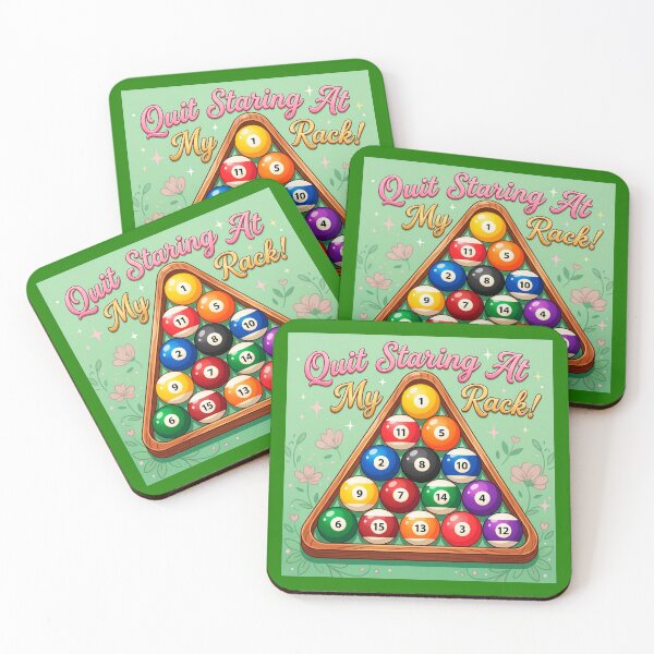 Item preview, Quit Staring At My Rack! Humorous Billiards Rack designed and sold by ThreadRiotTees.