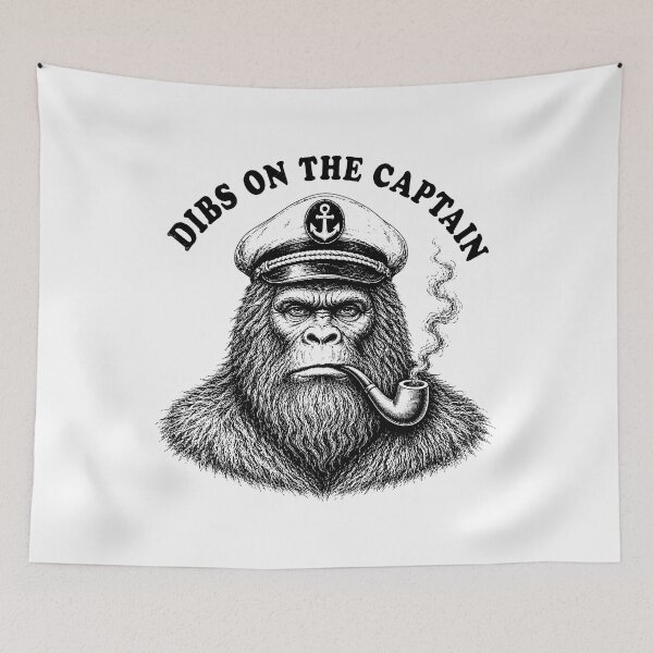 Item preview, Dibs On The Captain Bigfoot Sasquatch Boating Humor designed and sold by gunaone-design.