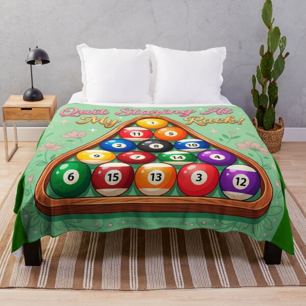 Item preview, Quit Staring At My Rack! Humorous Billiards Rack designed and sold by ThreadRiotTees.