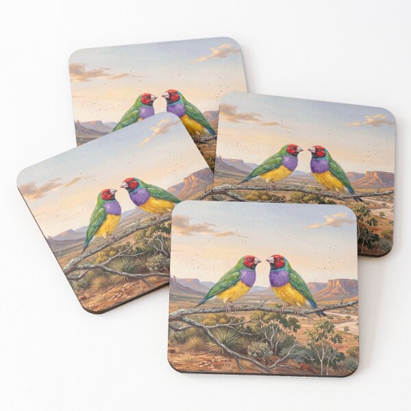 Item preview, Pair of Gouldian Finches in their Kimberley habitat  designed and sold by Gouldian Care.